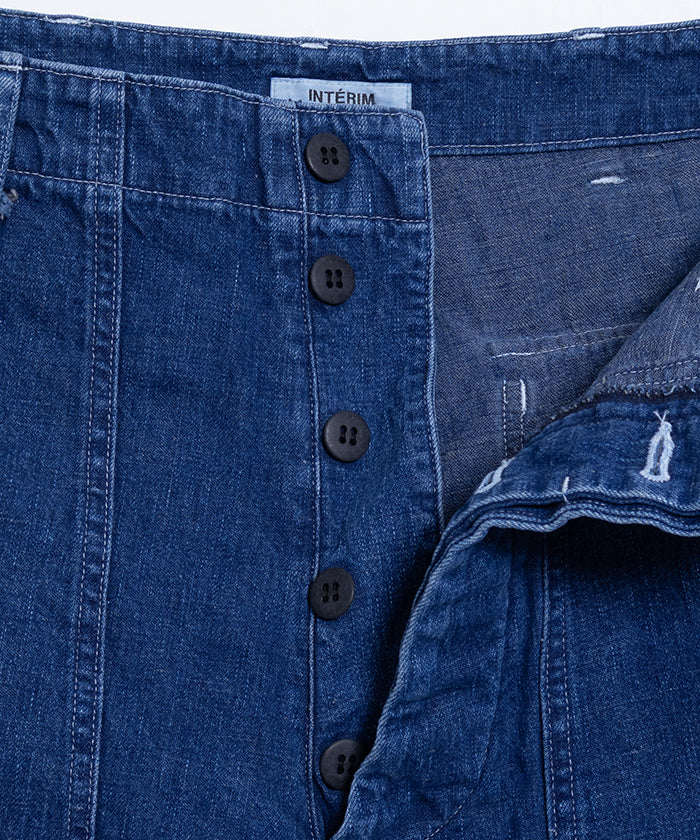 【INTERIM】USED SLUB YARN DENIM BAKER PANTS / インテリム ユーズド スラブヤーン デニム ベイカーパンツ デニムパンツ ユーズドウォッシュ 2025SS 2025春夏 正規取扱店 神奈川 鎌倉オンラインショップ 通販