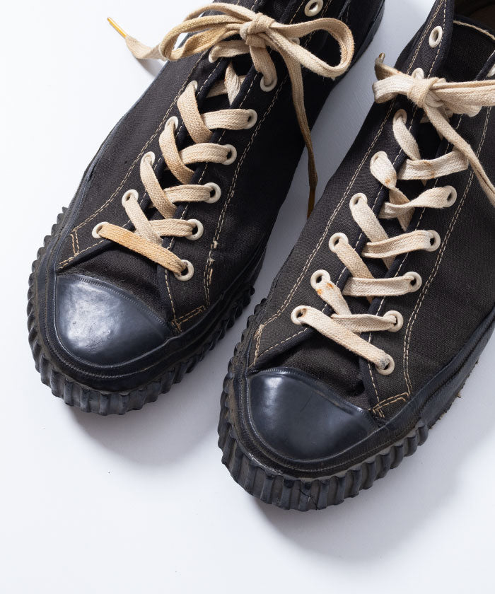 1940’s US ARMY CONVERSE CHUCK TAYLOR HICUT SNEAKER - BLACK / 1940年代 アメリカ製 アーミーコンバース チャックテイラー ハイカットスニーカー ヴィンテージ 古着 レア 通販 オンラインショップ 神奈川