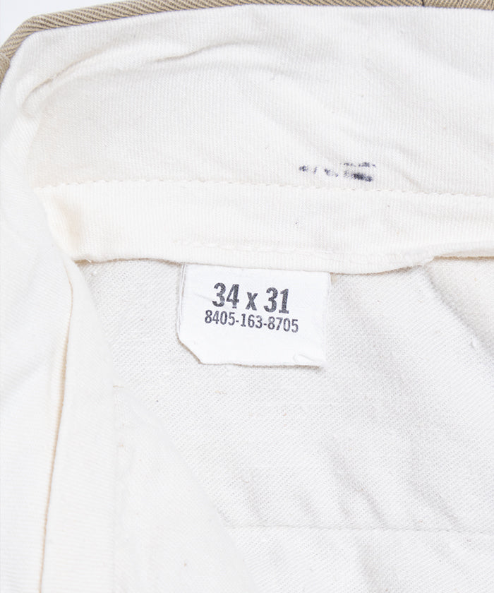 1960's US ARMY COTTON CHINO TROUSERS / アメリカ軍 コットン チノ トラウザーズ 34サイズ ヴィンテージ ビンテージ 古着 軍モノ 実物 通販 オンラインショップ 神奈川 鎌倉