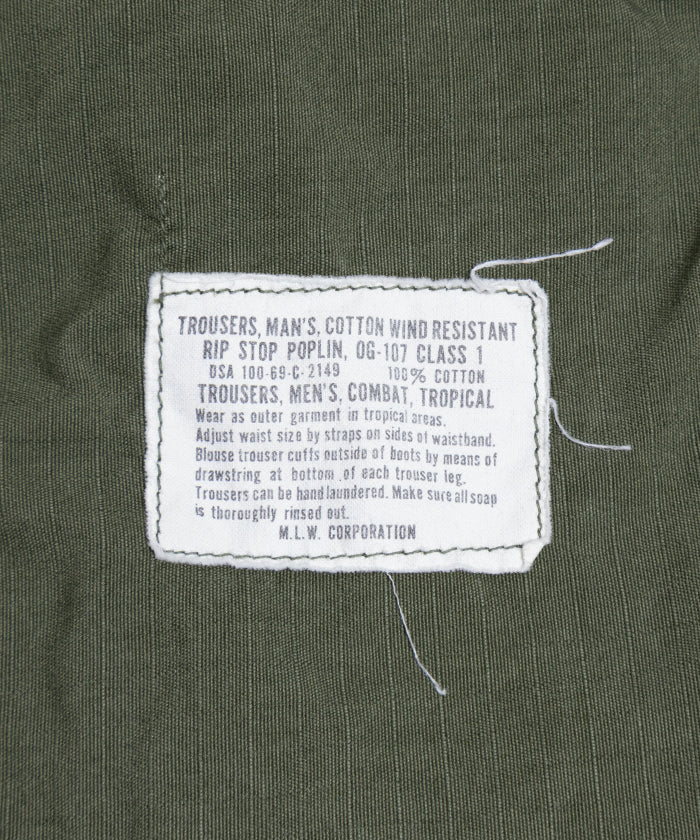 1960's US ARMY JUNGLE FATIGUE PANTS 4TH RIPSTOP / アメリカ軍 ジャングルファティーグパンツ 4TH リップストップ M-Sサイズ ヴィンテージ ビンテージ 古着 軍モノ 軍パン 実物 オンラインショップ 通販