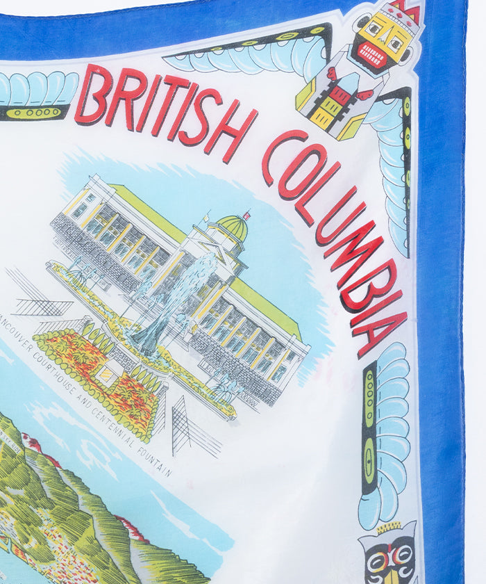 1950’s SOUVENIR SCARF VANCOUVER BRITISH COLUMBIA CANADA / スーベニアスカーフ カナダ ブリティッシュコロンビア バンクーバー ビンテージ ヴィンテージ 通販 古着