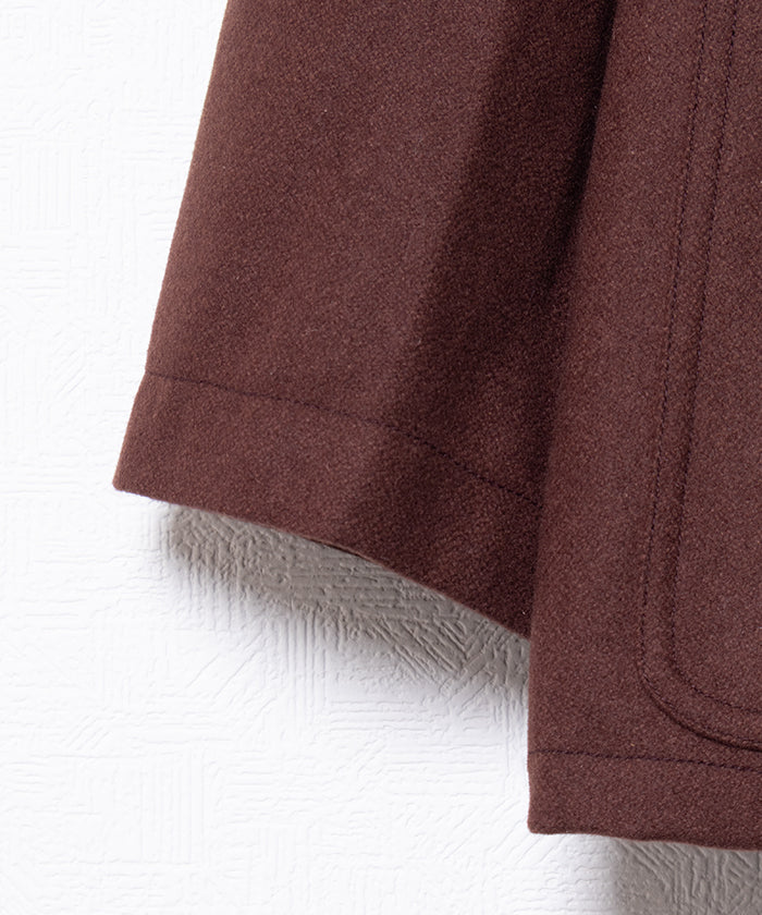 【OUTIL】VEATE VILLENEUVE - BROWN / ウティ イギリス ウール ダッフルコート ブラウン メンズ レディース 2025AW 2025秋冬 正規取扱店 神奈川 鎌倉 オンラインショップ 通販