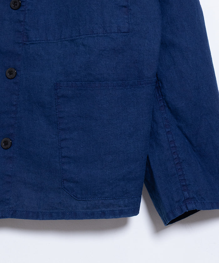 【OUTIL】VESTE CIZE ‐ INDIGO / ウティ コットン リネン ジャケット インディゴ 手染め 2025SS 2025春夏 正規取扱店 神奈川 鎌倉 オンラインショップ 通販
