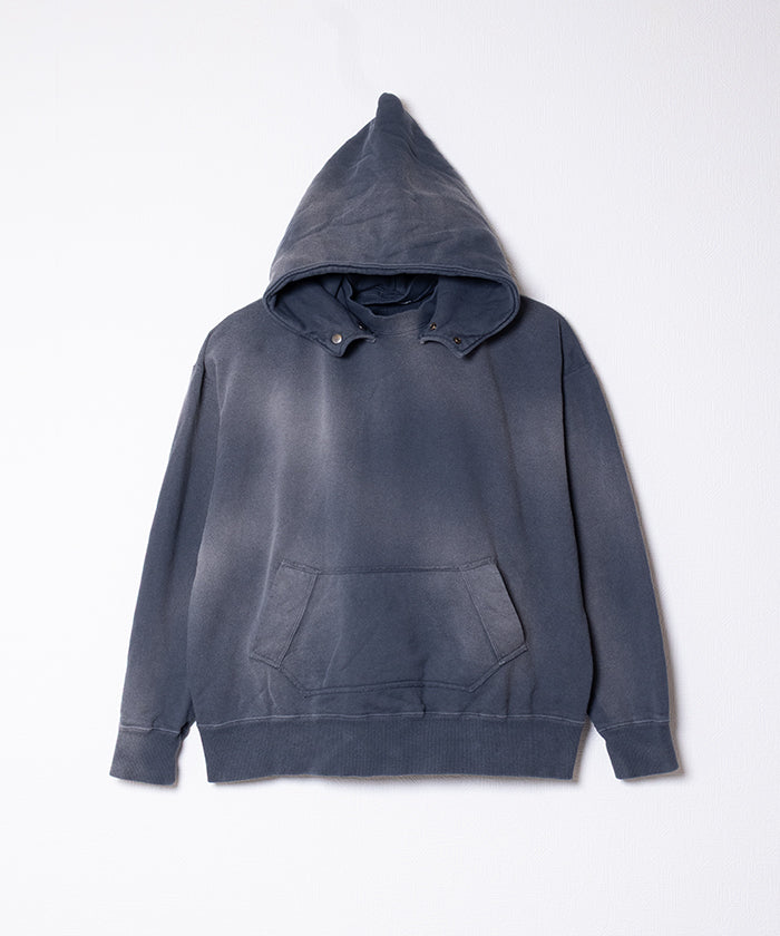 【INTÉRIM】VINTAGE FADE AFTER HOODED SWEAT PARKA - SUMI / インテリム ビンテージ フェード アフターフーデッド スウェット パーカ 2025AW 2025秋冬 正規取扱店 神奈川 鎌倉 オンラインショップ 通販