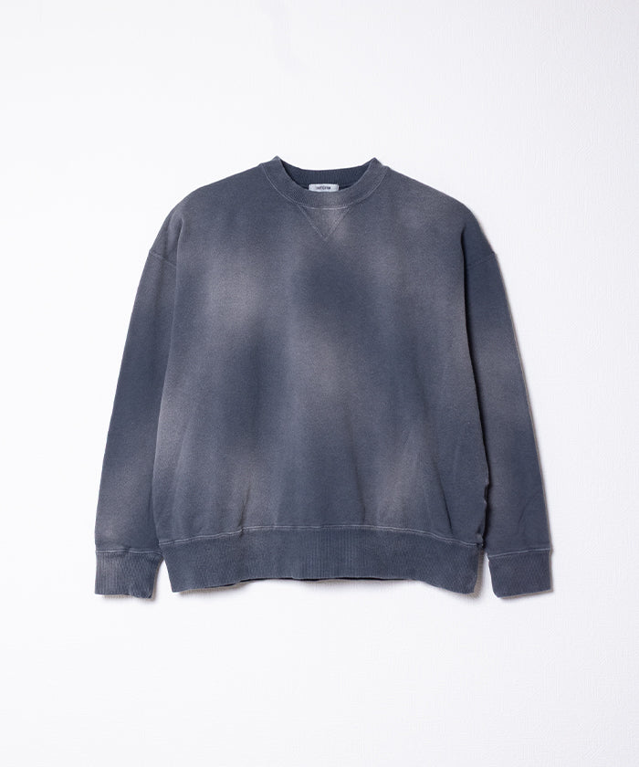 【INTÉRIM】VINTAGE FADE BOTH V-GAZETTE SWEAT SHIRT - SUMI / インテリム ビンテージ フェード 両Vガゼット スウェット 2025AW 2025秋冬 正規取扱店 神奈川 鎌倉 オンラインショップ 通販