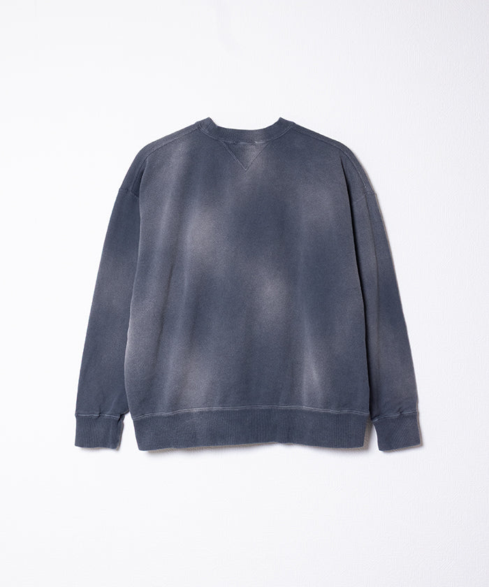 【INTÉRIM】VINTAGE FADE BOTH V-GAZETTE SWEAT SHIRT - SUMI / インテリム ビンテージ フェード 両Vガゼット スウェット 2025AW 2025秋冬 正規取扱店 神奈川 鎌倉 オンラインショップ 通販