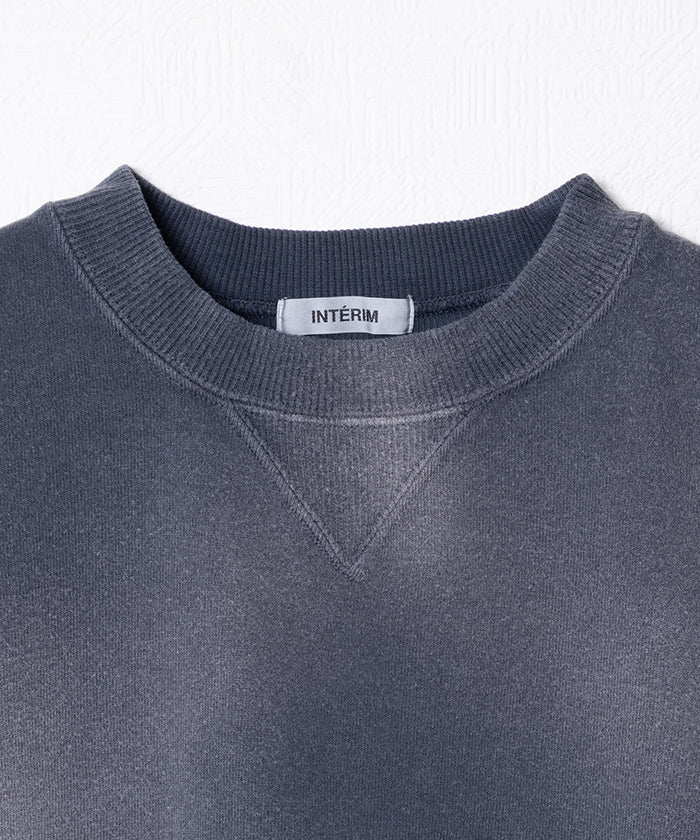 【INTÉRIM】VINTAGE FADE BOTH V-GAZETTE SWEAT SHIRT - SUMI / インテリム ビンテージ フェード 両Vガゼット スウェット 2025AW 2025秋冬 正規取扱店 神奈川 鎌倉 オンラインショップ 通販