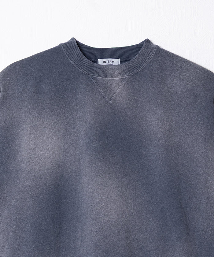 【INTÉRIM】VINTAGE FADE BOTH V-GAZETTE SWEAT SHIRT - SUMI / インテリム ビンテージ フェード 両Vガゼット スウェット 2025AW 2025秋冬 正規取扱店 神奈川 鎌倉 オンラインショップ 通販