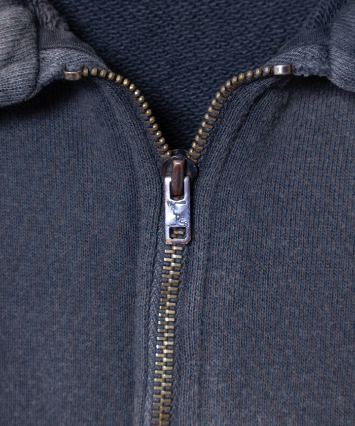 【INTÉRIM】VINTAGE FADE HALF ZIP COLLAR SWEAT SHIRT - SUMI / インテリム ビンテージ フェード ハーフジップカラー スウェット 2025AW 2025秋冬 正規取扱店 神奈川 鎌倉 オンラインショップ 通販