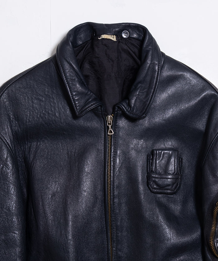 1970's FRENCH K6 LEATHER PILOT JACKET MADE BY S.A.R.L LE CASSIS