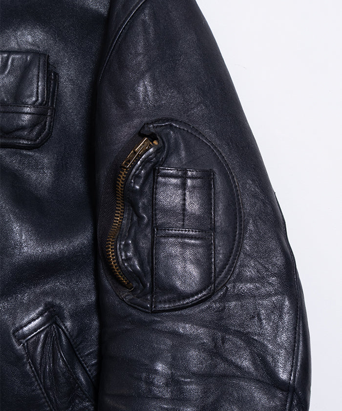 1970's FRENCH K6 LEATHER PILOT JACKET MADE BY S.A.R.L LE CASSIS
