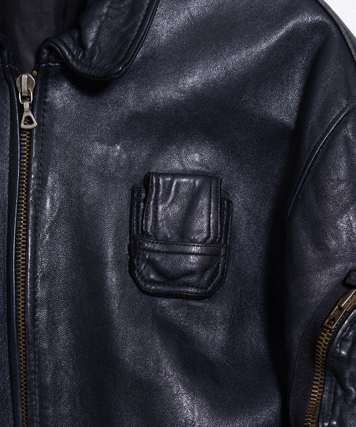1970's FRENCH K6 LEATHER PILOT JACKET MADE BY S.A.R.L LE CASSIS