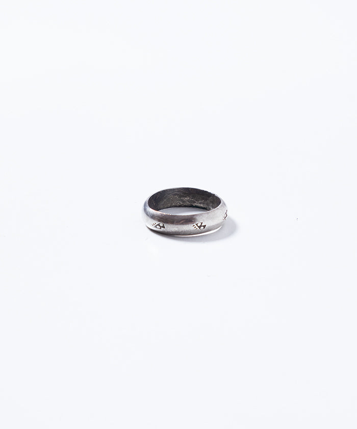 VINTAGE NAVAJO SILVER STAMPED HIGH DOME RING - 1