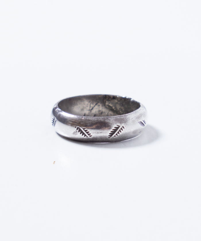 VINTAGE NAVAJO SILVER STAMPED HIGH DOME RING - 2