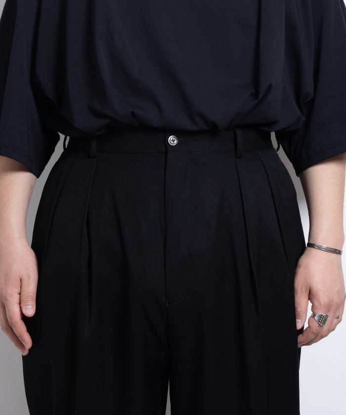 【NEAT】WOOL GABARDINE NEAT CHINO - BLACK / ニート ウールギャバジン ニートチノ ブラック 黒 2025SS 2025春夏 正規取扱店 神奈川 鎌倉 オンラインショップ 通販