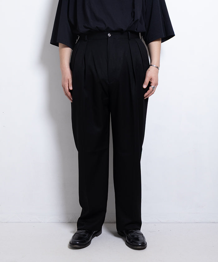 【NEAT】WOOL GABARDINE NEAT CHINO - BLACK / ニート ウールギャバジン ニートチノ ブラック 黒 2025SS 2025春夏 正規取扱店 神奈川 鎌倉 オンラインショップ 通販
