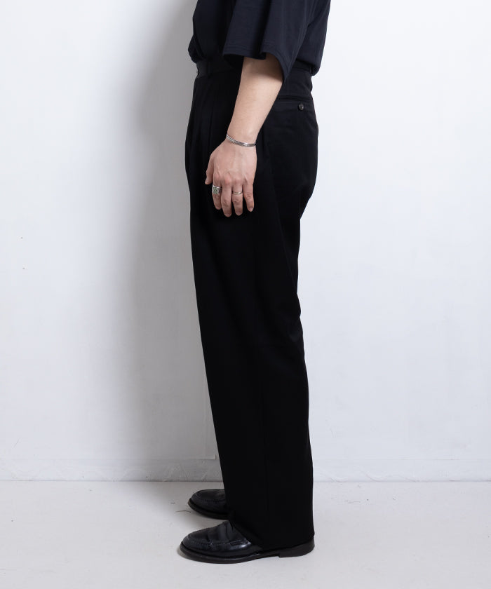 【NEAT】WOOL GABARDINE NEAT CHINO - BLACK / ニート ウールギャバジン ニートチノ ブラック 黒 2025SS 2025春夏 正規取扱店 神奈川 鎌倉 オンラインショップ 通販