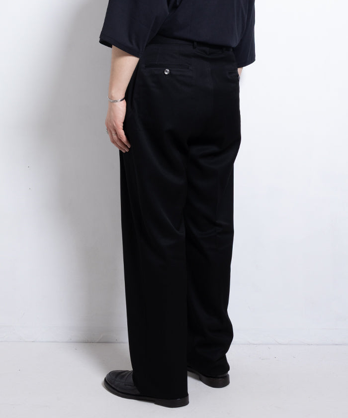【NEAT】WOOL GABARDINE NEAT CHINO - BLACK / ニート ウールギャバジン ニートチノ ブラック 黒 2025SS 2025春夏 正規取扱店 神奈川 鎌倉 オンラインショップ 通販