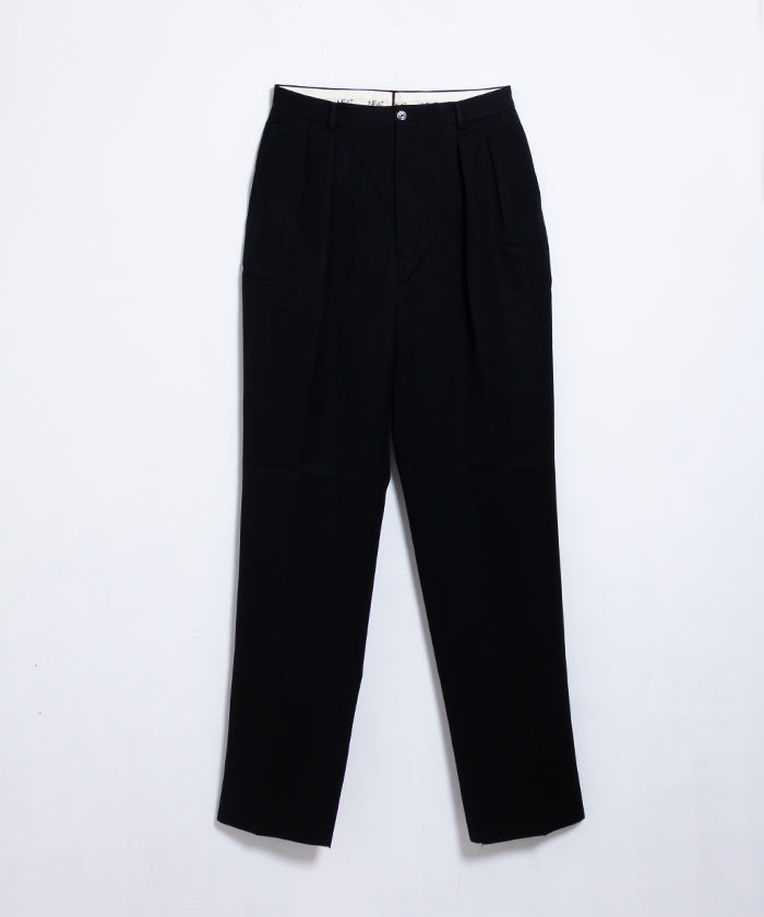 【NEAT】WOOL GABARDINE NEAT CHINO - BLACK / ニート ウールギャバジン ニートチノ ブラック 黒 2025SS 2025春夏 正規取扱店 神奈川 鎌倉 オンラインショップ 通販