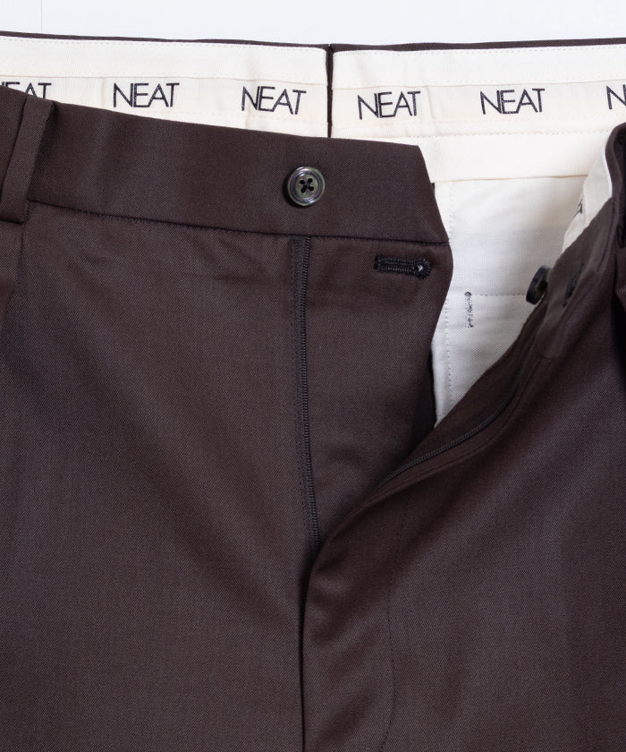【NEAT】WOOL GABARDINE NEAT CHINO - K.BROWN / ニート ウールギャバジン ニートチノ ブラウン 2025SS 2025春夏 正規取扱店 神奈川 鎌倉 オンラインショップ 通販
