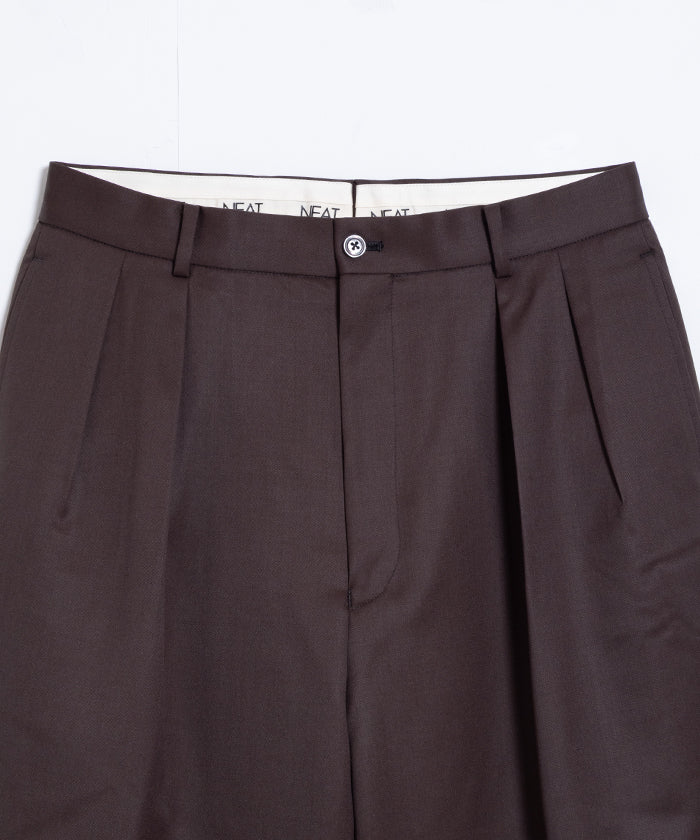 【NEAT】WOOL GABARDINE NEAT CHINO - K.BROWN / ニート ウールギャバジン ニートチノ ブラウン 2025SS 2025春夏 正規取扱店 神奈川 鎌倉 オンラインショップ 通販