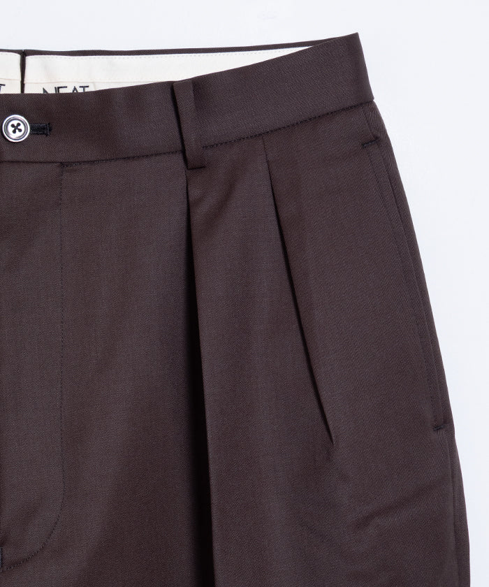 【NEAT】WOOL GABARDINE NEAT CHINO - K.BROWN / ニート ウールギャバジン ニートチノ ブラウン 2025SS 2025春夏 正規取扱店 神奈川 鎌倉 オンラインショップ 通販