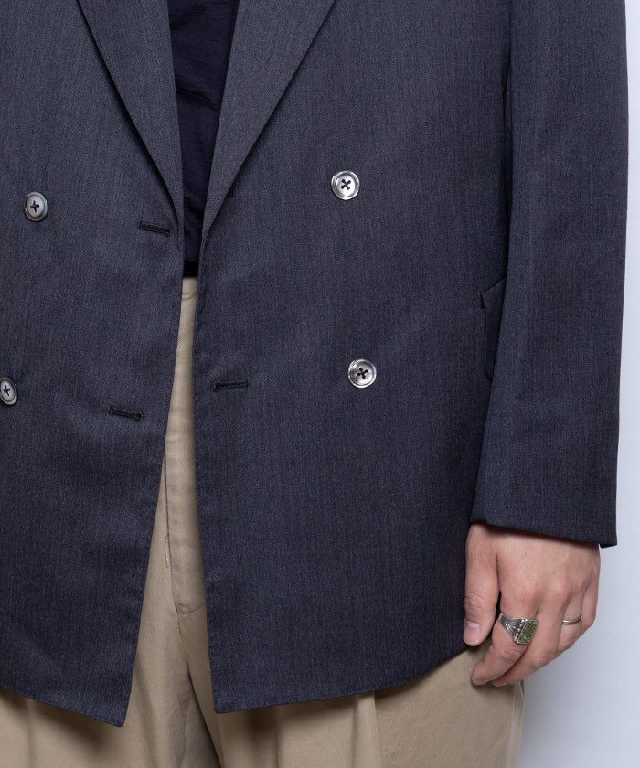 【NEAT】WOOL GABARDINE PAUL JACKET - GRAY / ニート ウールギャバジン ポール ジャケット グレー ダブルブレストジャケット 2025SS 2025春夏 正規取扱店 神奈川 鎌倉オンラインショップ 通販