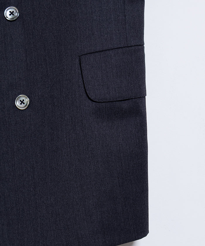 【NEAT】WOOL GABARDINE PAUL JACKET - GRAY / ニート ウールギャバジン ポール ジャケット グレー ダブルブレストジャケット 2025SS 2025春夏 正規取扱店 神奈川 鎌倉オンラインショップ 通販