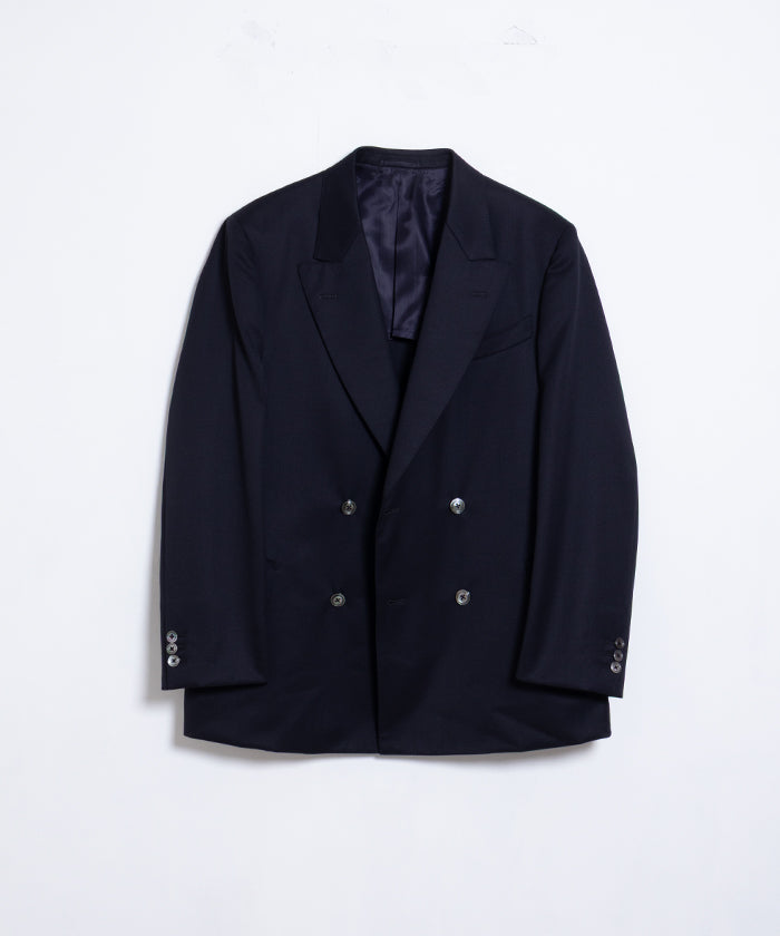【NEAT】WOOL GABARDINE PAUL JACKET - NAVY / ニート ウールギャバジン ポール ジャケット ネイビー ダブルブレストジャケット 2025SS 2025春夏 正規取扱店 神奈川 鎌倉オンラインショップ 通販