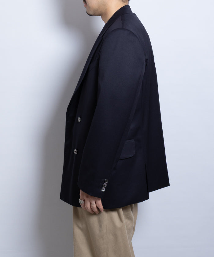 【NEAT】WOOL GABARDINE PAUL JACKET - NAVY / ニート ウールギャバジン ポール ジャケット ネイビー ダブルブレストジャケット 2025SS 2025春夏 正規取扱店 神奈川 鎌倉オンラインショップ 通販