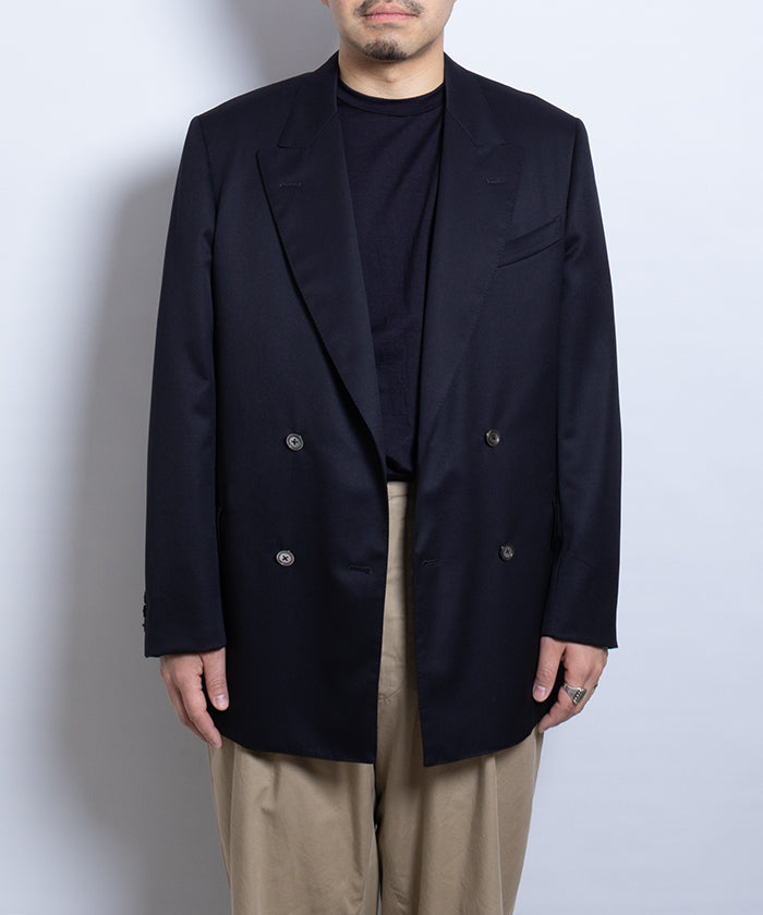 【NEAT】WOOL GABARDINE PAUL JACKET - NAVY / ニート ウールギャバジン ポール ジャケット ネイビー ダブルブレストジャケット 2025SS 2025春夏 正規取扱店 神奈川 鎌倉オンラインショップ 通販