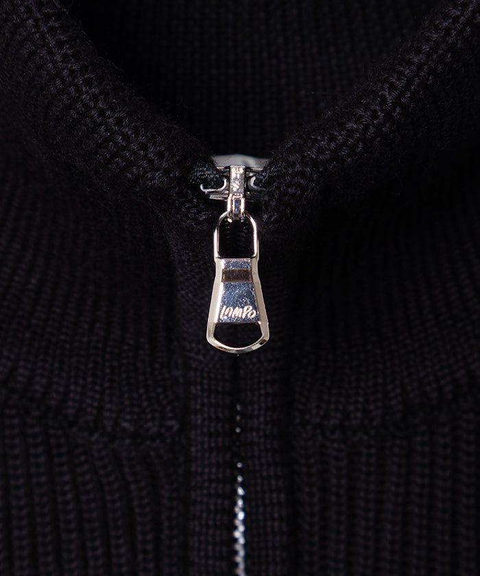 【INTÉRIM】WOOL SILK CASHMERE DEADSTOCK YARN DOUBLE RIB HALF ZIP KNIT / インテリム ウール シルク カシミヤ デッドストック ヤーン ダブルリブ ハーフジップ ニット プルオーバー 2025AW 2025秋冬 正規取扱店 神奈川 鎌倉 オンラインショップ 通販