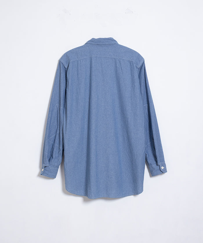 【ENGINEERED GARMENTS】WORK SHIRT 4.5OZ COTTON CHAMBRAY - INDIGO / エンジニアードガーメンツ ワークシャツ 山ポケ シャンブレーシャツ アメリカ製 2025AW 2025秋冬 正規取扱店 神奈川 鎌倉 オンラインショップ 通販
