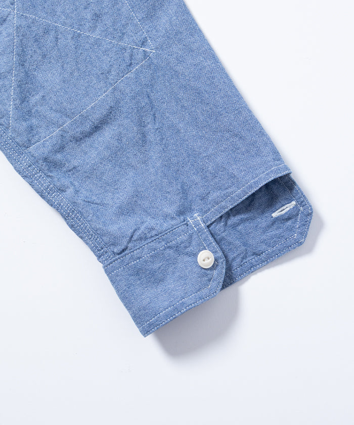 【ENGINEERED GARMENTS】WORK SHIRT 4.5OZ COTTON CHAMBRAY - INDIGO / エンジニアードガーメンツ ワークシャツ 山ポケ シャンブレーシャツ アメリカ製 2025AW 2025秋冬 正規取扱店 神奈川 鎌倉 オンラインショップ 通販