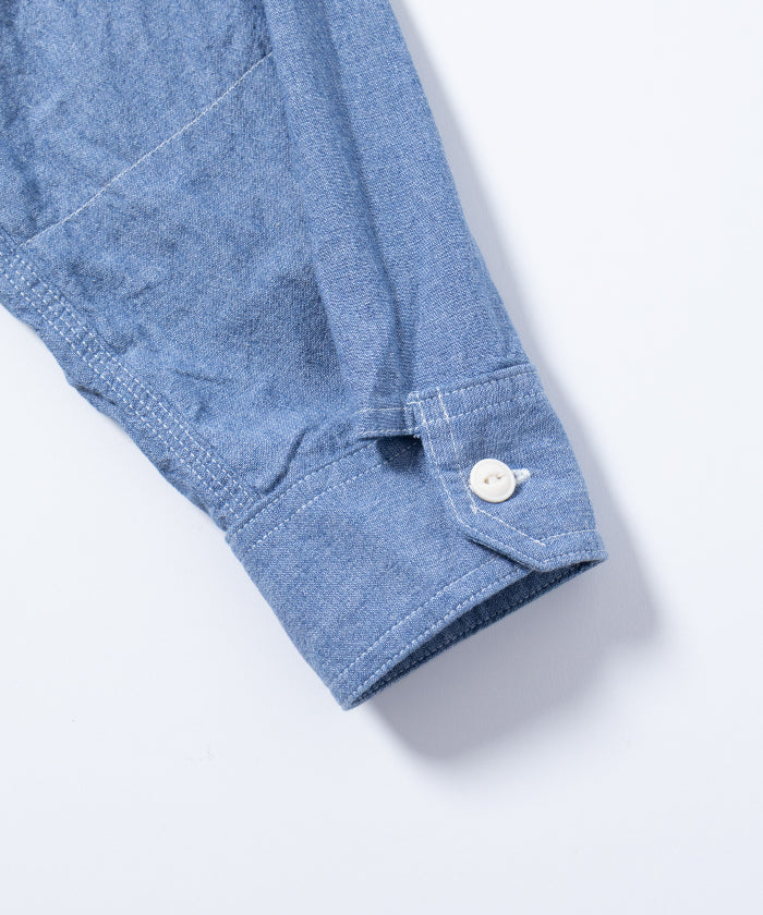 【ENGINEERED GARMENTS】WORK SHIRT 4.5OZ COTTON CHAMBRAY - INDIGO / エンジニアードガーメンツ ワークシャツ 山ポケ シャンブレーシャツ アメリカ製 2025AW 2025秋冬 正規取扱店 神奈川 鎌倉 オンラインショップ 通販