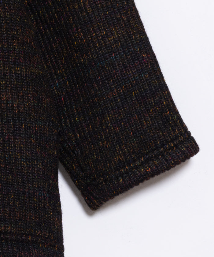 【ENGINEERED GARMENTS】ZIP MOCK NECK WOOL POLY NEP SWEATER KNIT - BROWN / エンジニアードガーメンツ ジップ モックネック ウールポリ ネップ セーター ニット 2025AW 2025秋冬 正規取扱店 神奈川 鎌倉 オンラインショップ 通販
