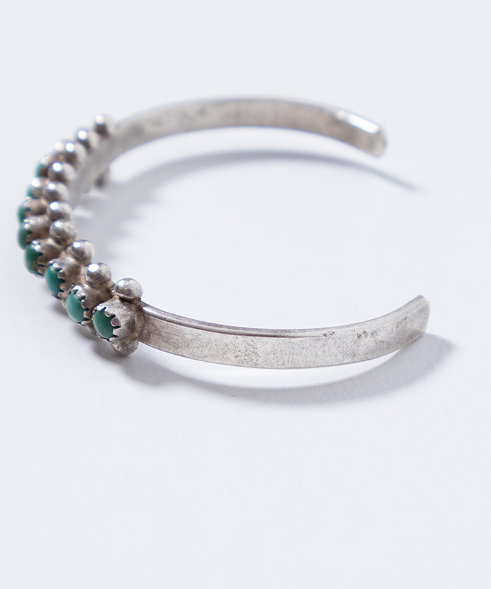 复古Zuni Petit Point Turquoise Cuff手镯