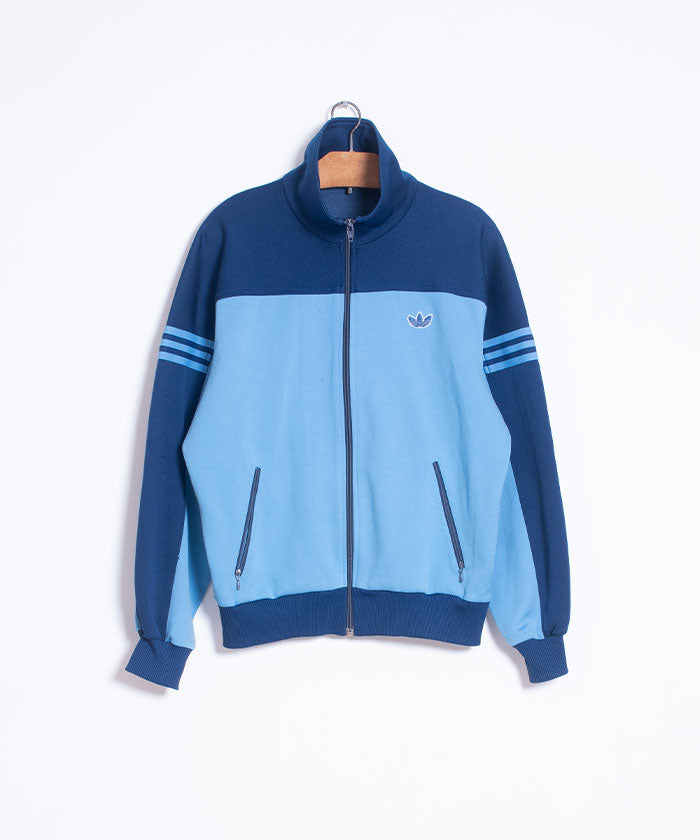 1980's Adidas TRACK JACKET TREFOIL SKY BLUE MADE BY DESCENTE / アディダス  トラックジャケット デサント社製 トレフォイルマーク – ARZACH KAMAKURA