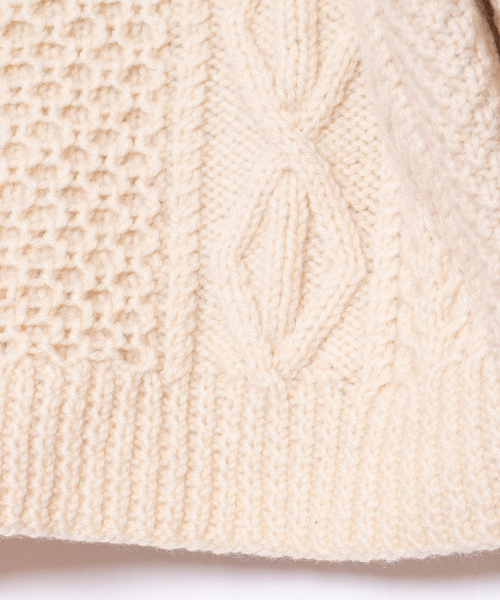 VINTAGE STANDUN ARAN KNIT CARDIGAN - A'r139 Kamakura