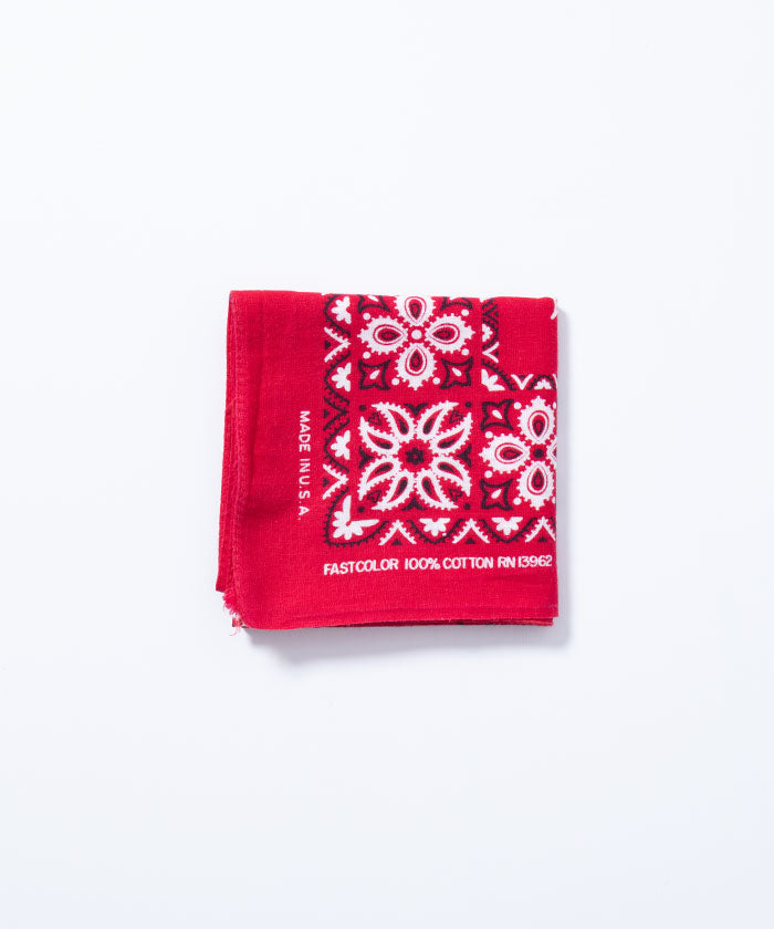 1970’s USA BANDANA RN13962 - RED / アメリカ製 バンダナ ヴィンテージ