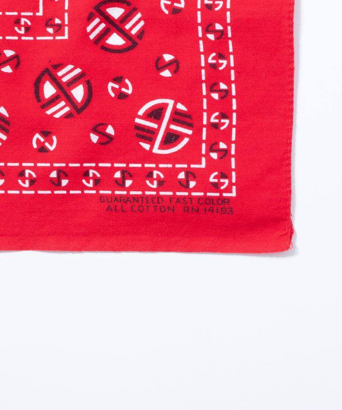 1960’s USA BANDANA RN14193 WAMCRAFT - RED 1 - A'r139 Kamakura