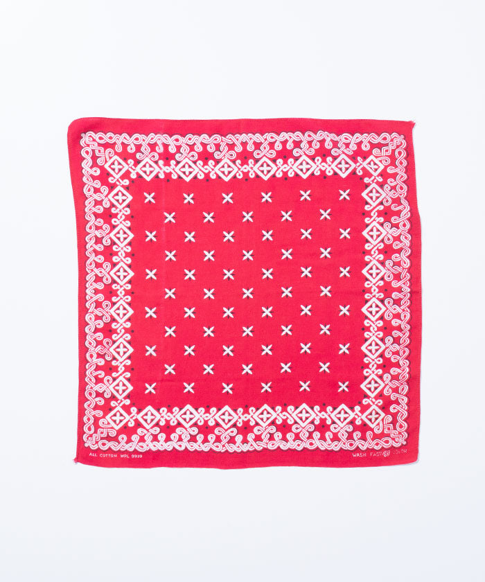 1950’s USA BANDANA WPL9939 TIGER BRAND - RED 1 - A'r139 Kamakura
