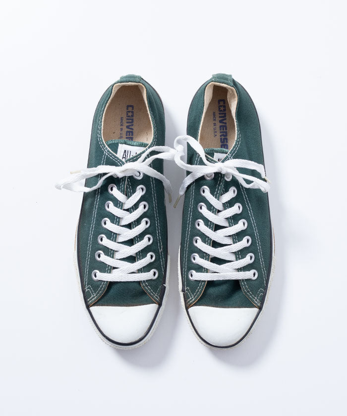 1990’s CONVERSE ALLSTAR LOWCUT SNEAKER - DEEP GREEN / アメリカ製 コンバース オールスター ローカットスニーカー 緑 9