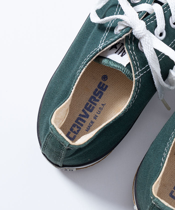 1990’s CONVERSE ALLSTAR LOWCUT SNEAKER - DEEP GREEN / アメリカ製 コンバース オールスター ローカットスニーカー 緑 9