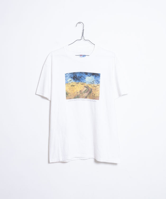 1990年的Vincent Van Gogh Lacma Wheatfield与Crows Art Tee