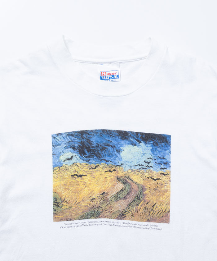 1990年的Vincent Van Gogh Lacma Wheatfield与Crows Art Tee