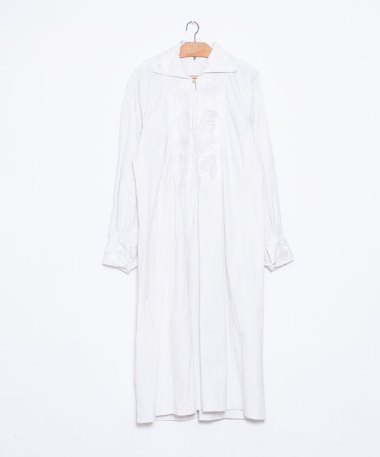 ANTIQUE ROMANIAN COTTON DRESS - A'r139 Kamakura