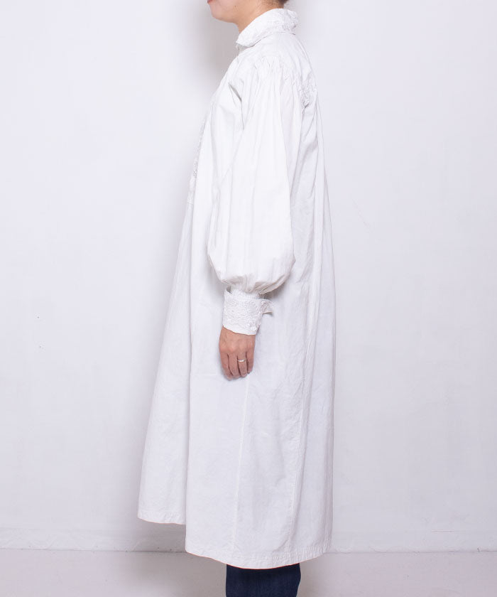 ANTIQUE ROMANIAN COTTON DRESS - A'r139 Kamakura