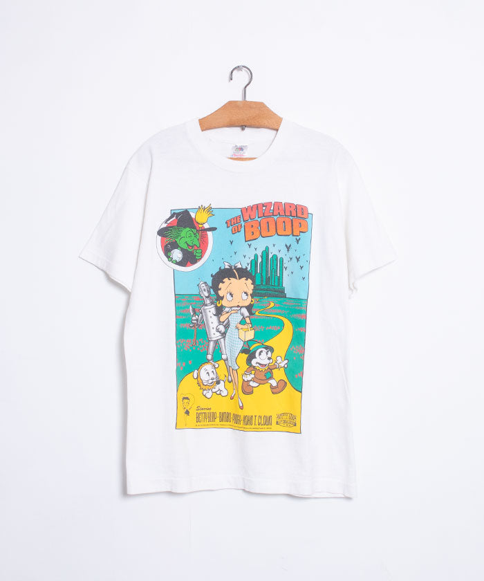 1990's FRUIT OF THE ROOM TEE BETTY BOOP & WIZARD OF OZ MADE IN USA / アメリカ製  フルーツ オブ ザ ルーム ベティ・ブープ & オズの魔法使い コラボレーションデザイン Tシャツ – ARZACH KAMAKURA