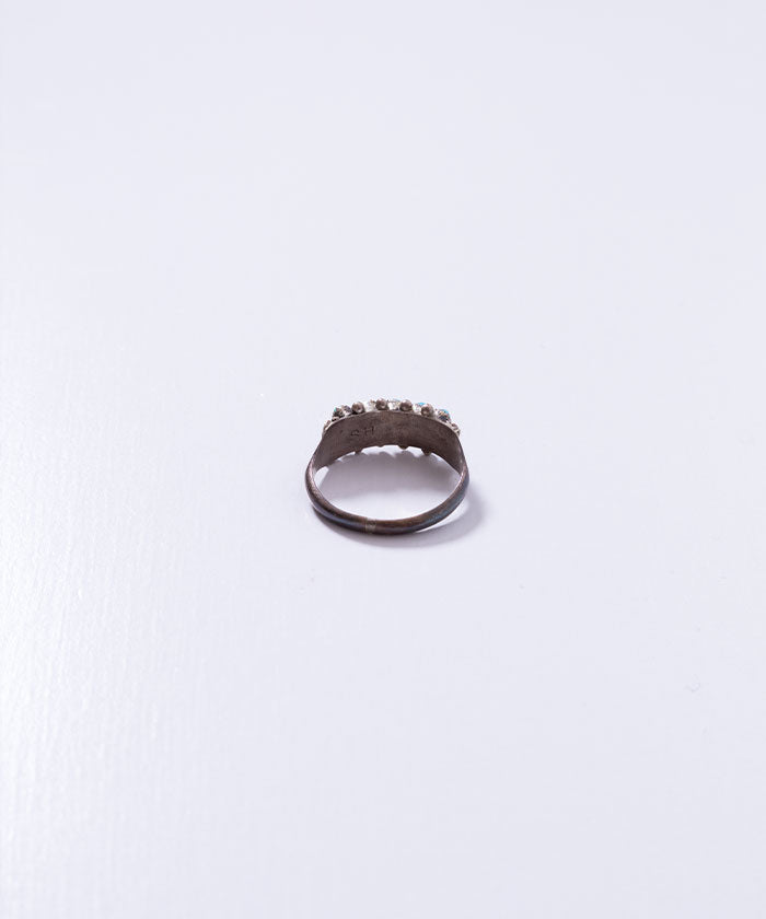 VINTAGE ZUNI PETIT POINT TURQUOISE RING / ヴィンテージ ズニ ターコイズ シルバーリング